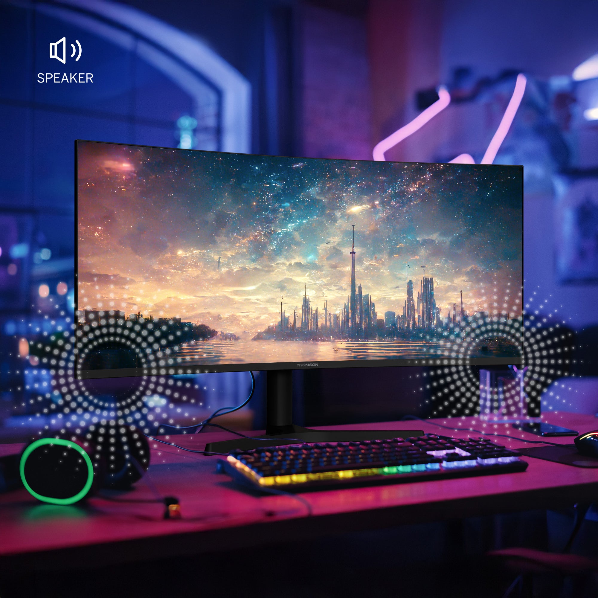 Gaming Monitor 34" WQHD Curved