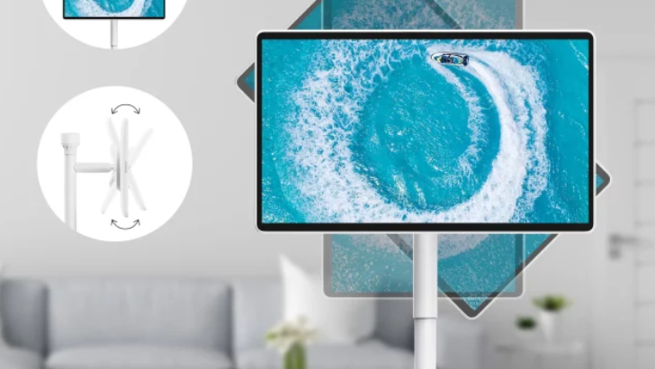 Mobiler 27 Zoll 4K-Fernseher mit Touch-Display