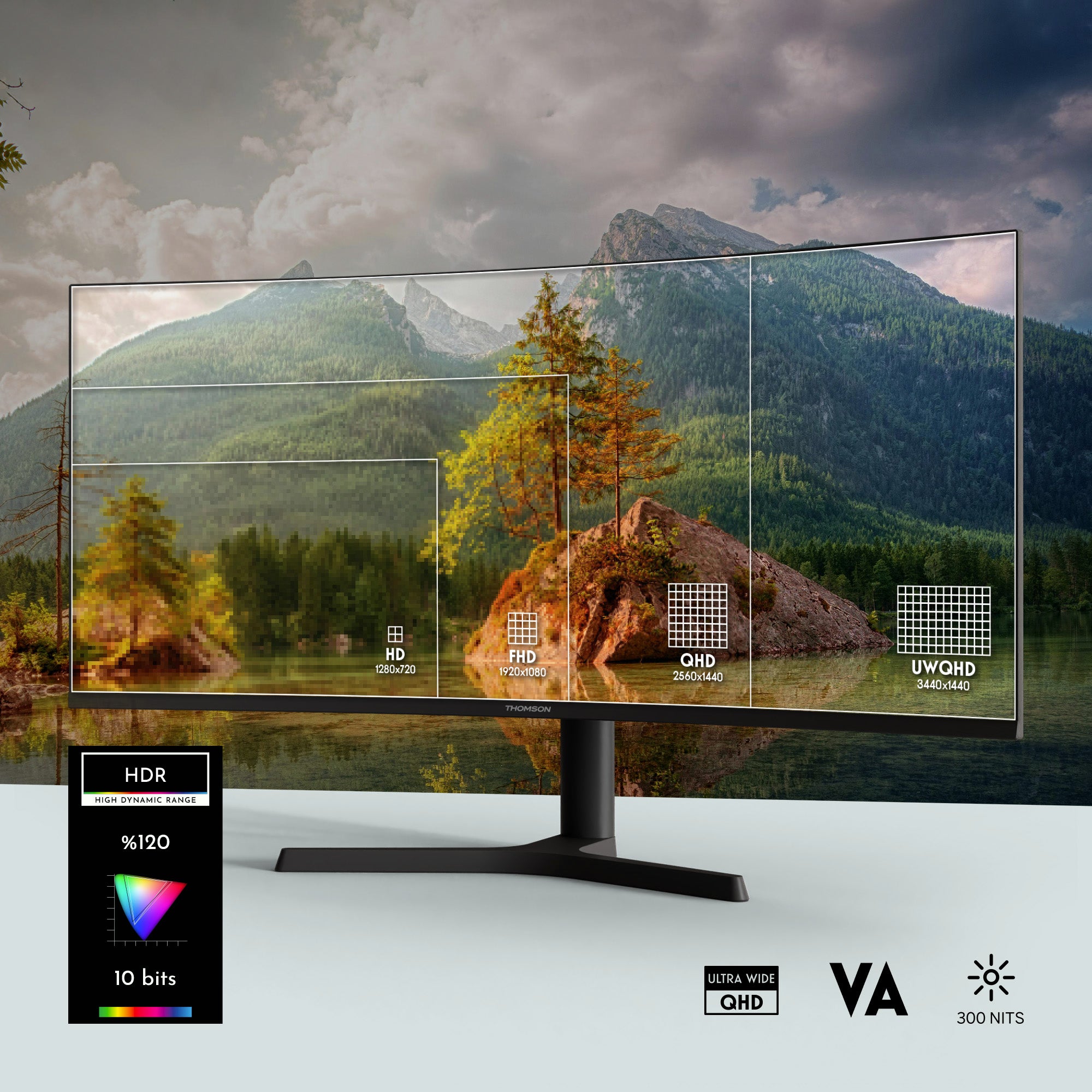 Gaming Monitor 34" WQHD Curved