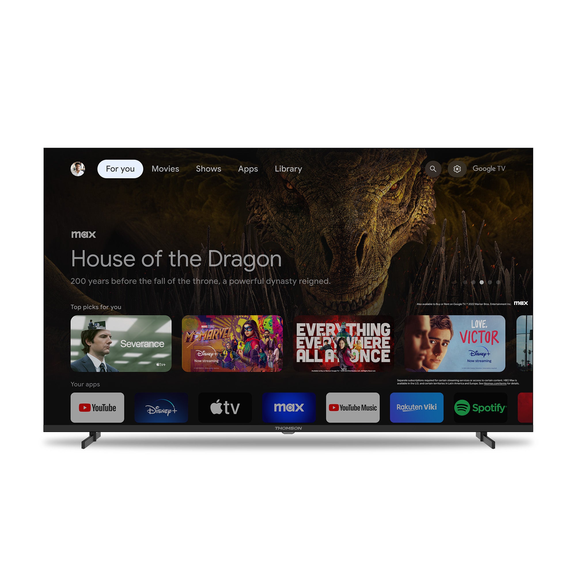 Google TV UHD Side Feet