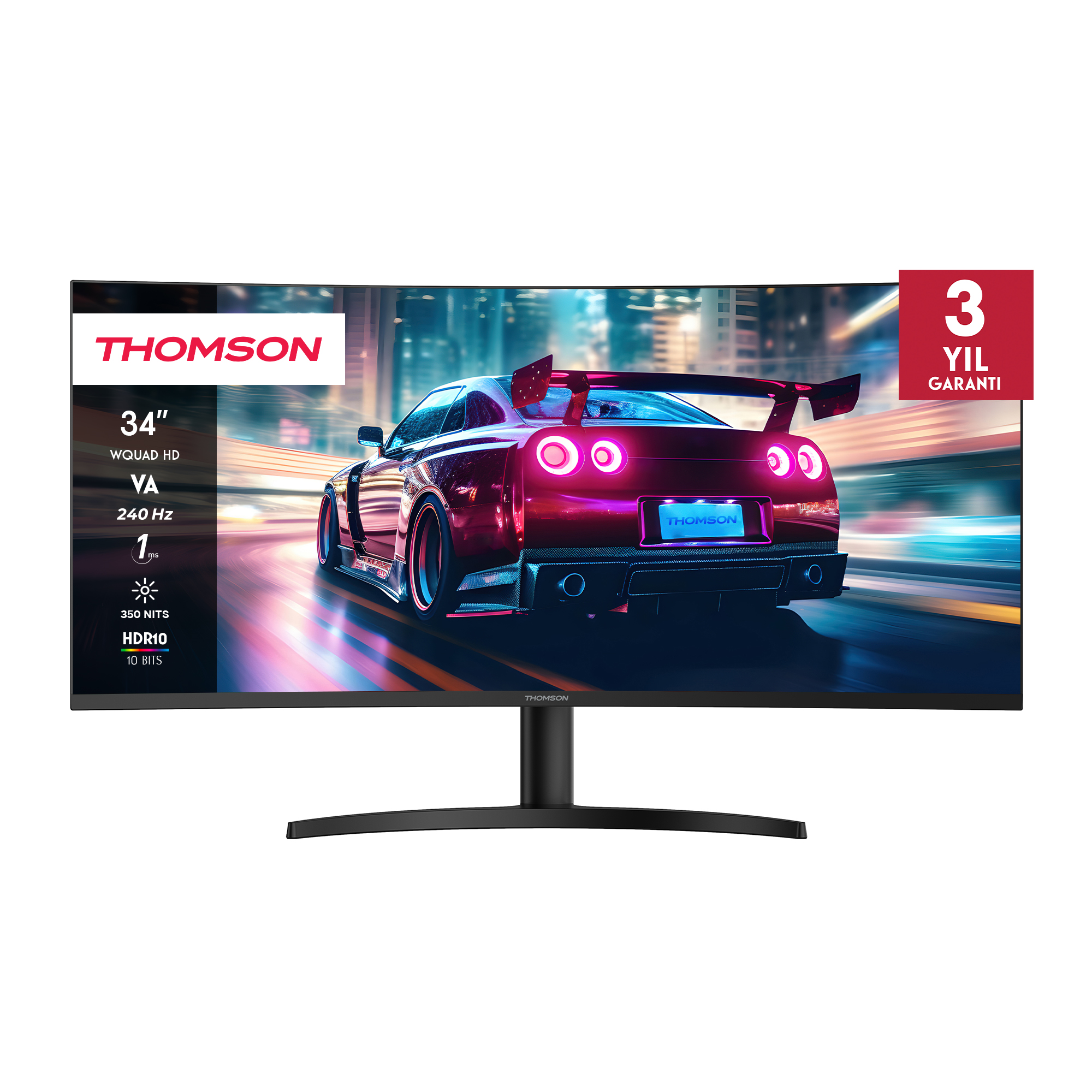 Thomson Gaming Monitor 34" WQHD Curved Thomson Gaming Monitor 34" WQHD Curved