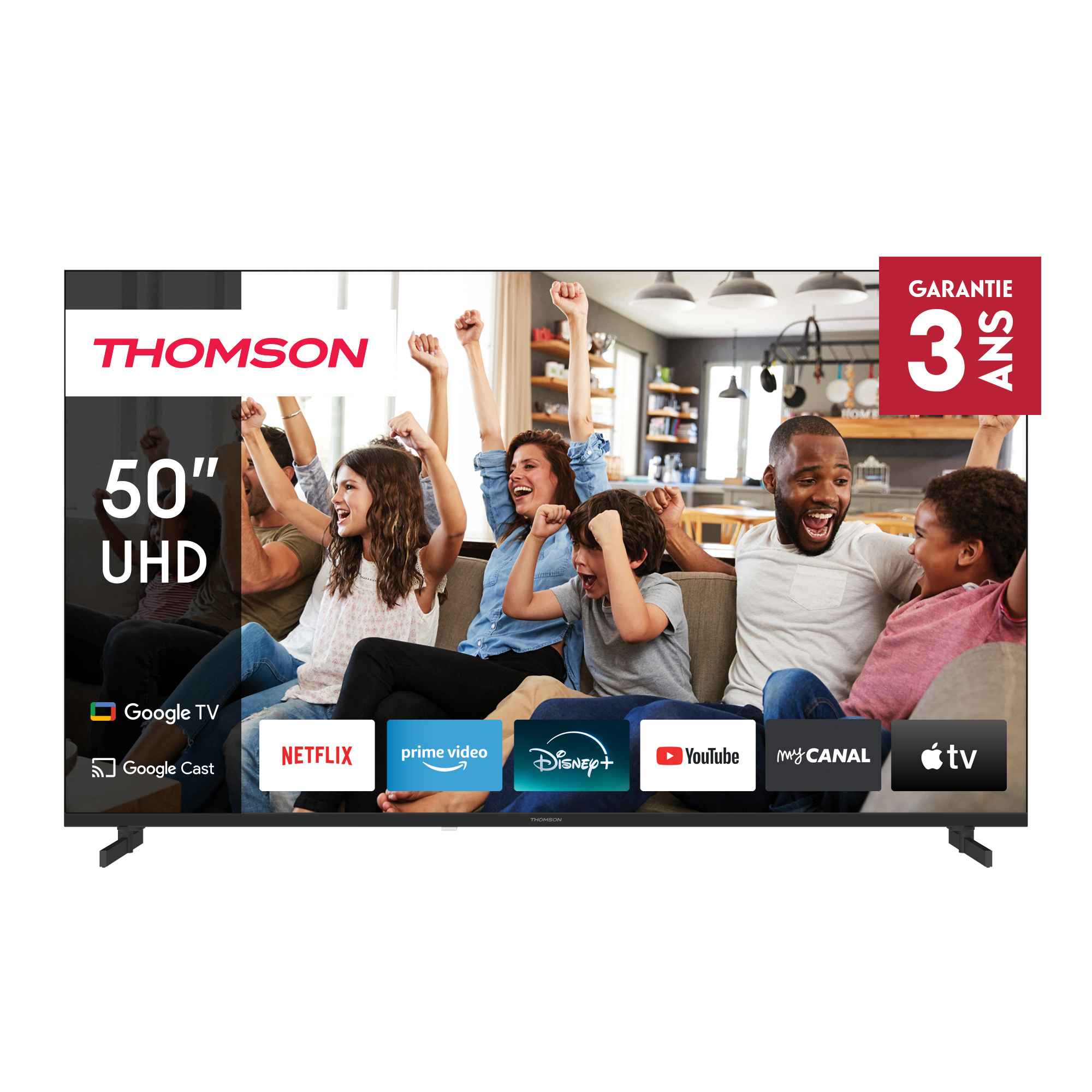 Thomson Google TV 50" UHD Side Feet Thomson Google TV 50" UHD Side Feet