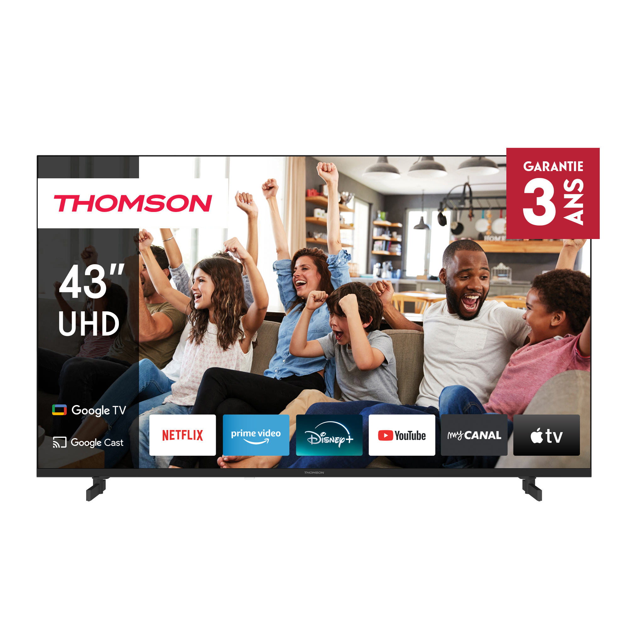 Thomson Google TV UHD Side Feet Thomson Google TV UHD Side Feet